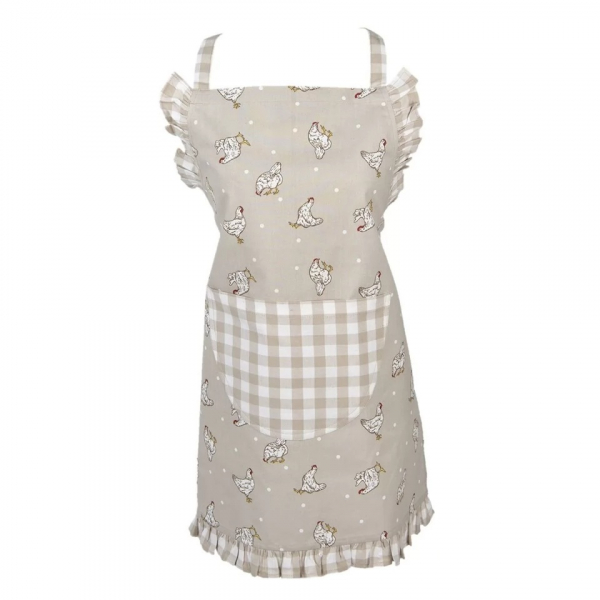 Kinder-Küchenschürze "Hühner"  - aus Baumwolle von Clayre & Eef